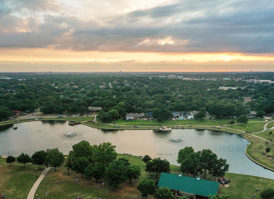 Bedford, Tx, - Aerial View of the City of Bedford, TX